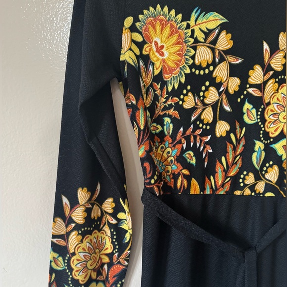 Modanisa Boho Floral Black Maxi S - Picture 4 of 6